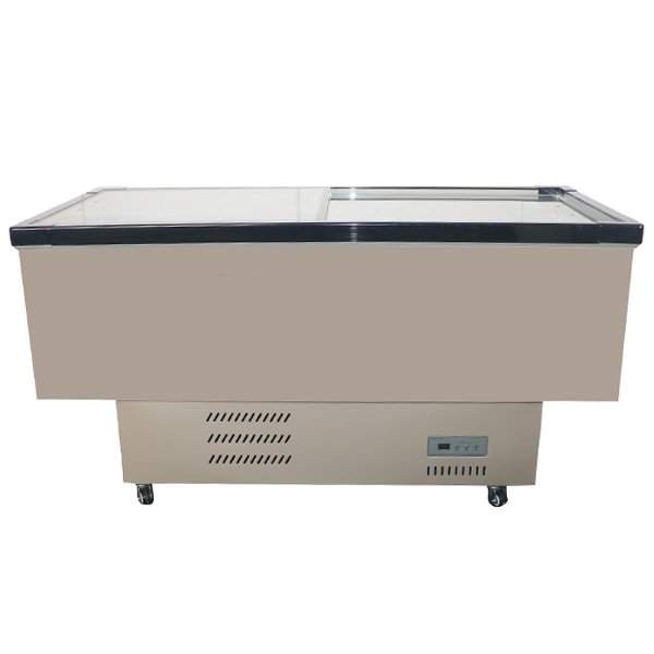 sliding lid freezer for chain store