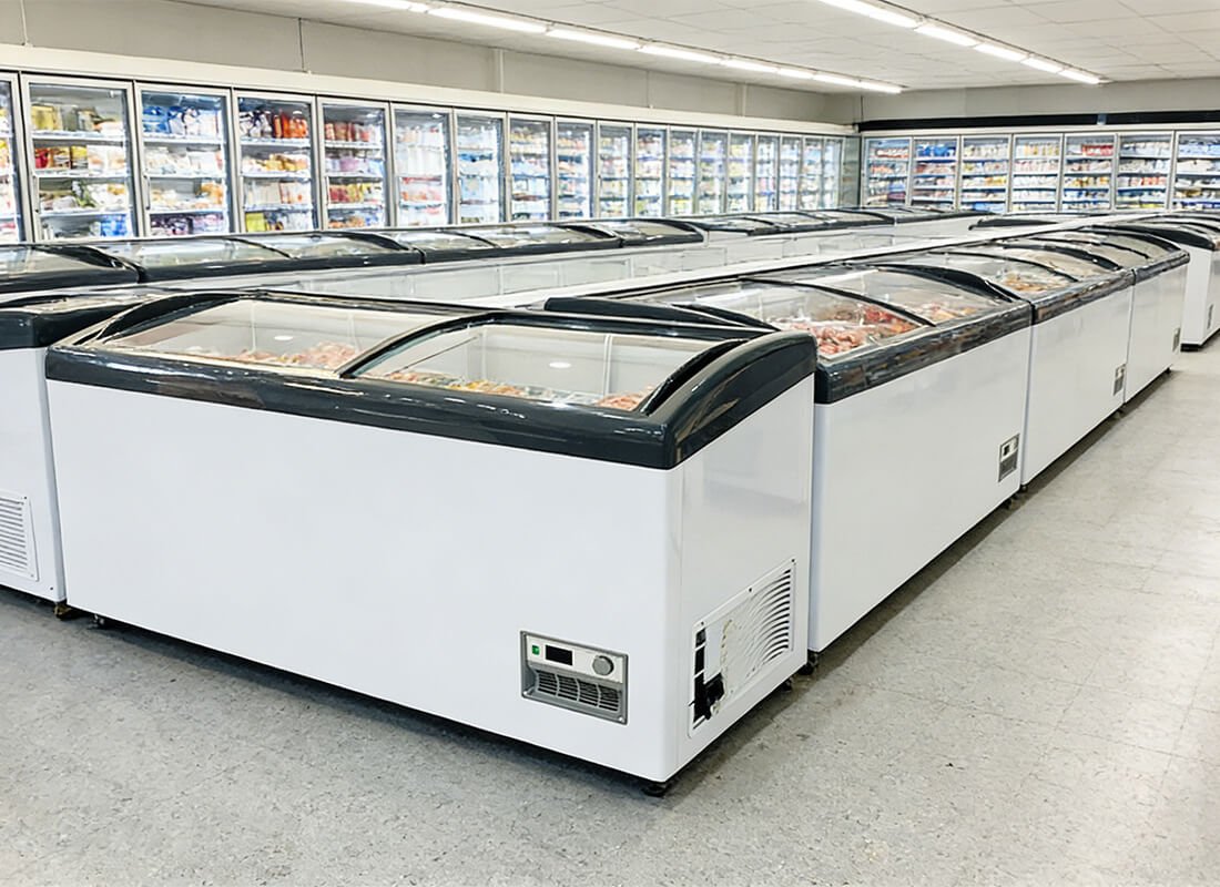 retail island freezer for convenience store
